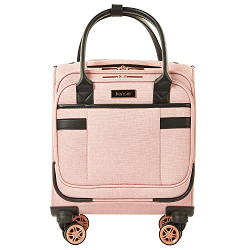 Kensie Women's Hudson Softside 3-Piece Spinner Luggage Set, Rose - Kensie Women's Hudson Softside 3-Piece Spinner Luggage Set, Rose - Travelking