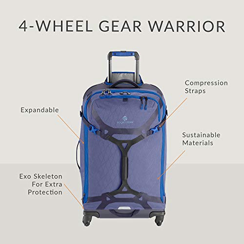 eagle creek Gear Warrior Carry Luggage Softside 4-Wheel Suitcase, Jet Black, 22"