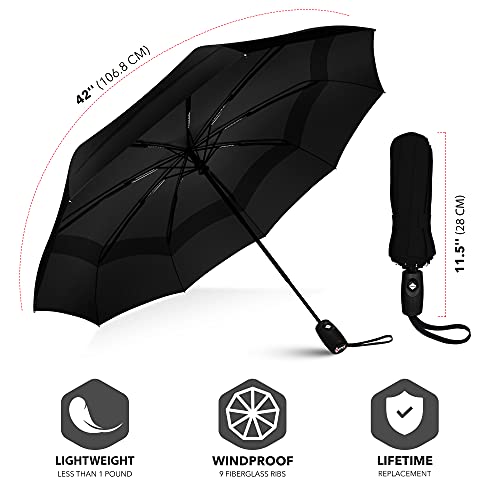 Repel Umbrella Windproof Travel Umbrella - Wind Resistant - Repel Umbrella Windproof Travel Umbrella - Wind Resistant - Travelking