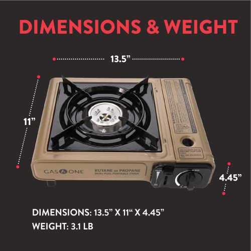Gas One GS-3400P Propane or Butane Stove Dual Fuel Stove - Gas One GS-3400P Propane or Butane Stove Dual Fuel Stove - Travelking