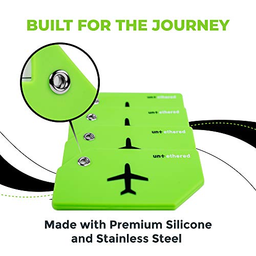 Untethered Luggage Tags in Green - Secure and Stylish Tags for Travel - Untethered Luggage Tags in Green - Secure and Stylish Tags for Travel - Travelking