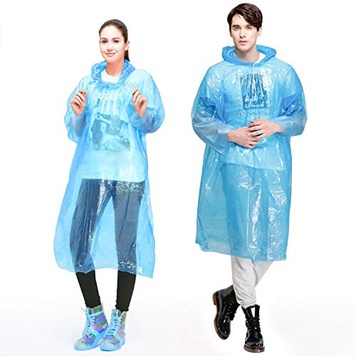 Rain Ponchos for Kids and Adults, Disposable Emergency Rain Ponchos - Rain Ponchos for Kids and Adults, Disposable Emergency Rain Ponchos - Travelking