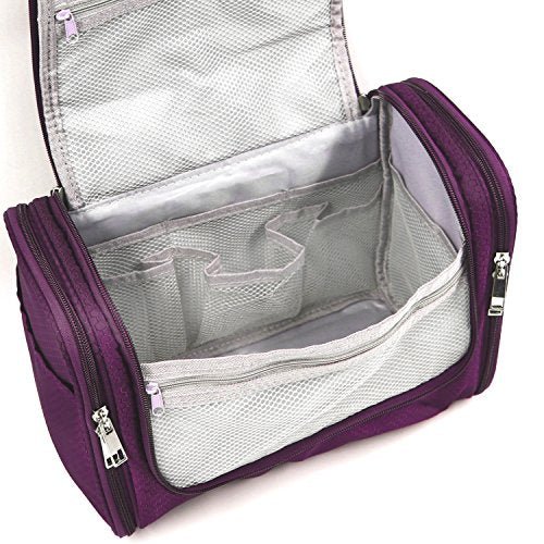 Extra Large Capacity Hanging Toiletry Bag for Men & Women, Purple - Extra Large Capacity Hanging Toiletry Bag for Men & Women, Purple - Travelking