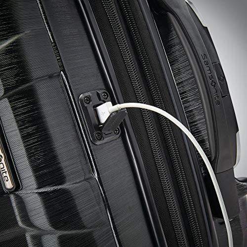 Samsonite Centric 2 Hardside Expandable Luggage with Spinners, Black, Carry-On 20"