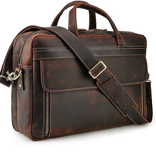 Vintage Genuine Leather Briefcase for Men - Laptop Computer Case - Vintage Genuine Leather Briefcase for Men - Laptop Computer Case - Travelking