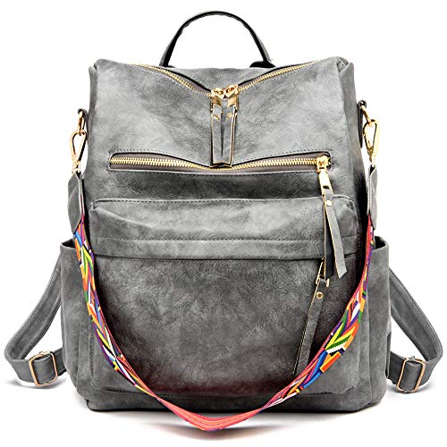 Women's Grey Fashion Backpack, Handbag and Shoulder Bag - Women's Grey Fashion Backpack, Handbag and Shoulder Bag - Travelking