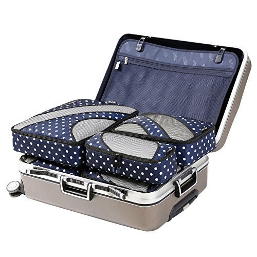 Bagail 6 Set Packing Cubes, 3 Various Sizes Travel Organizers, Navy - Bagail 6 Set Packing Cubes, 3 Various Sizes Travel Organizers, Navy - Travelking