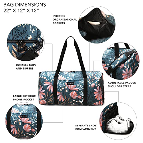 Women's Large Duffel - Weekender Bag with Shoe Pocket - Travel Bag - Women's Large Duffel - Weekender Bag with Shoe Pocket - Travel Bag - Travelking