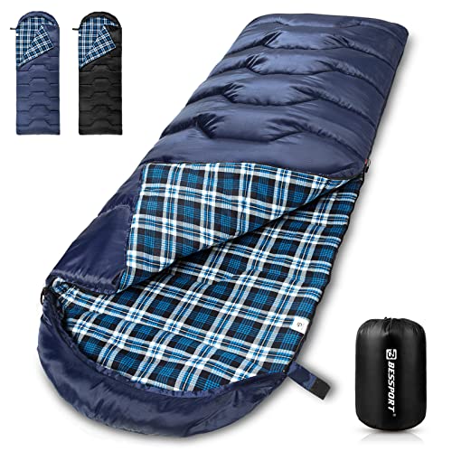 Bessport Flannel Lined Sleeping Bag Winter | 18℉ Extreme Season - Bessport Flannel Lined Sleeping Bag Winter | 18℉ Extreme Season - Travelking