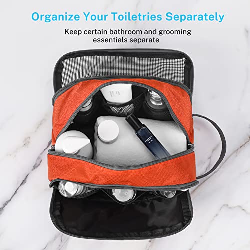 Travel Toiletry Bag Nylon, Gonex Dopp Kit Shaving Bag, Orange - Travel Toiletry Bag Nylon, Gonex Dopp Kit Shaving Bag, Orange - Travelking