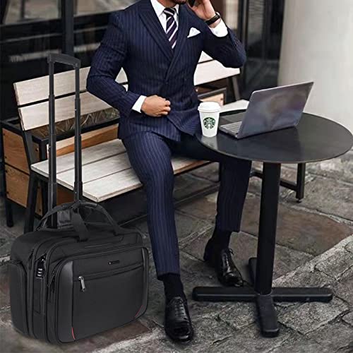 EMPSIGN Rolling Laptop Bag, 17.3 inch Computer Bag for Men-Black - EMPSIGN Rolling Laptop Bag, 17.3 inch Computer Bag for Men-Black - Travelking