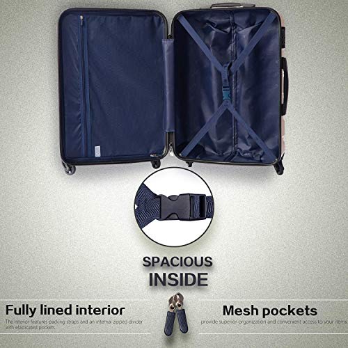 Coolife Luggage 3 Piece Set Suitcase Spinner Hardshell Lightweight TSA Lock 4 PC. - Coolife Luggage 3 Piece Set Suitcase Spinner Hardshell Lightweight TSA Lock 4 PC. - Travelking