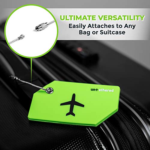 Untethered Luggage Tags in Green - Secure and Stylish Tags for Travel - Untethered Luggage Tags in Green - Secure and Stylish Tags for Travel - Travelking