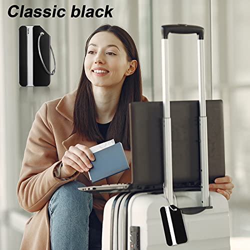 12 Pieces Luggage Tags Business Card Holder - Black - 12 Pieces Luggage Tags Business Card Holder - Black - Travelking