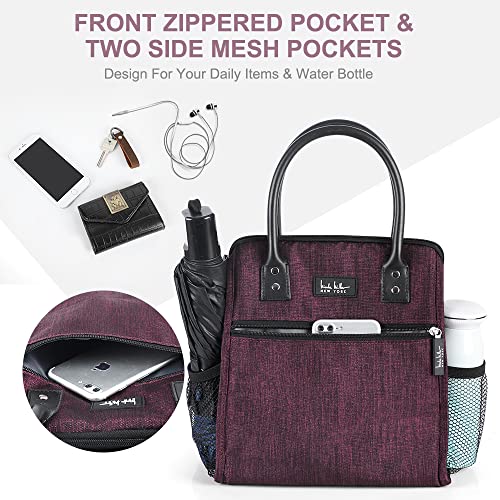 Nicole Miller Insulated Lunch Bag Tote – Thermal Soft Side Wide-Open - Nicole Miller Insulated Lunch Bag Tote – Thermal Soft Side Wide-Open - Travelking