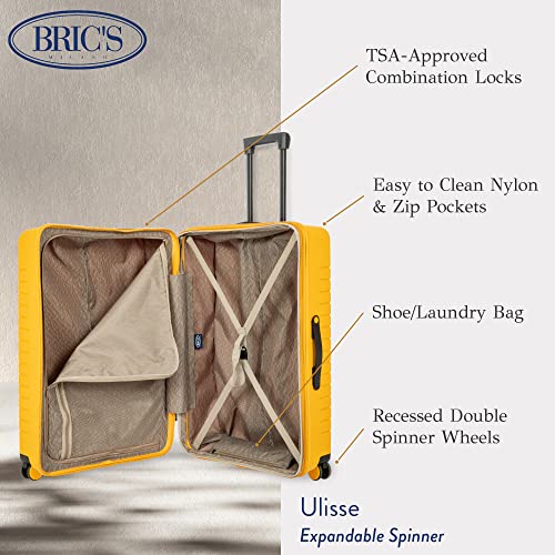 Bric's Ulisse 28 Inch Expandable Spinner Suitcase in Mango - Bric's Ulisse 28 Inch Expandable Spinner Suitcase in Mango - Travelking