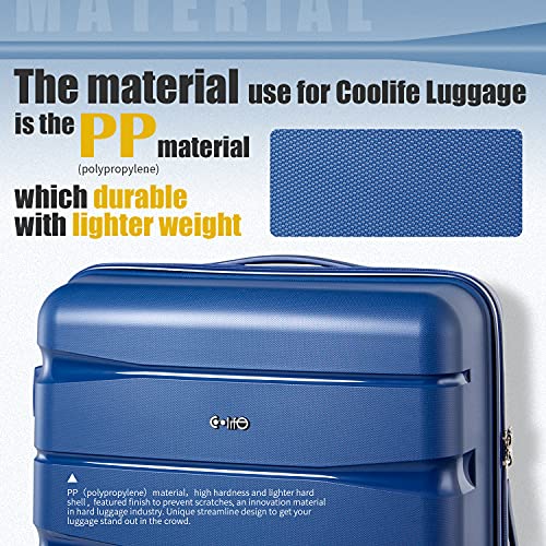 COOLIFE 3 Piece Expandable Luggage Set With TSA Lock - Black - COOLIFE 3 Piece Expandable Luggage Set With TSA Lock - Black - Travelking