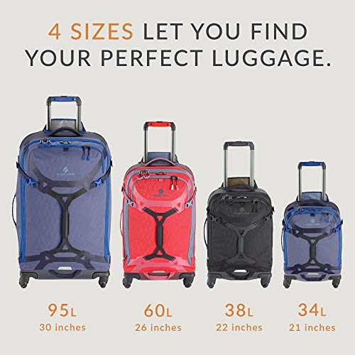 eagle creek Gear Warrior Carry Luggage Softside 4-Wheel Suitcase, Jet Black, 22"