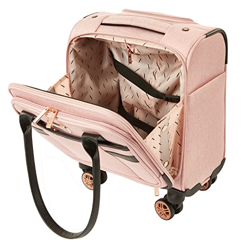 Kensie Women's Hudson Softside 3-Piece Spinner Luggage Set, Rose - Kensie Women's Hudson Softside 3-Piece Spinner Luggage Set, Rose - Travelking