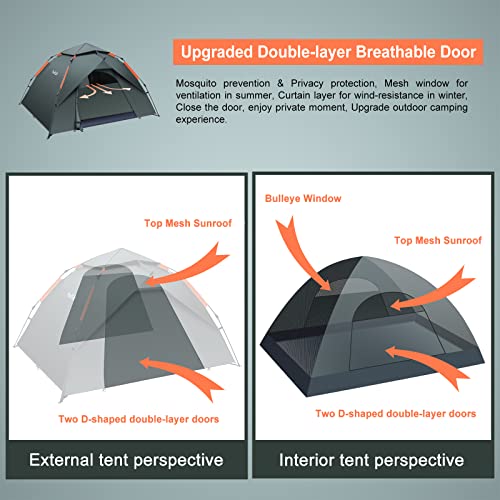 Amflip Camping Tent Automatic 2-3 Man Person Instant Tent Pop Up - Amflip Camping Tent Automatic 2-3 Man Person Instant Tent Pop Up - Travelking