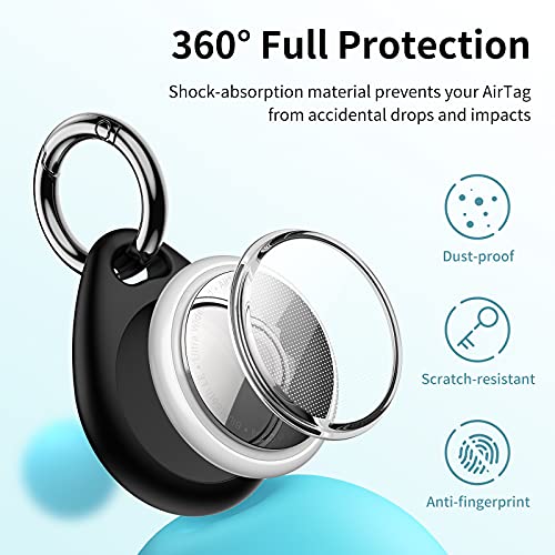 UNBREAKcable 4-Pack AirTag Case with Keychain , Lock Design - UNBREAKcable 4-Pack AirTag Case with Keychain , Lock Design - Travelking