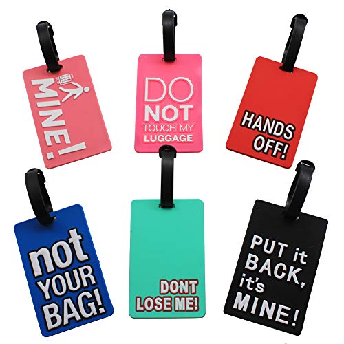 Mziart Funny Luggage Tags Set of 6 for Men and Women - Mziart Funny Luggage Tags Set of 6 for Men and Women - Travelking