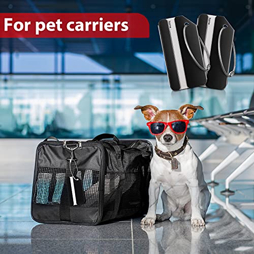 12 Pieces Luggage Tags Business Card Holder - Black - 12 Pieces Luggage Tags Business Card Holder - Black - Travelking