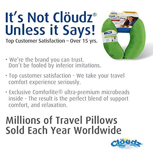 Cloudz Microbead Travel Neck Pillow - Bright Purple - Cloudz Microbead Travel Neck Pillow - Bright Purple - Travelking