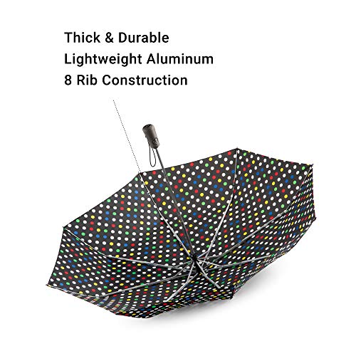 Totes Titan Compact Travel Umbrella - UV Sun Protection, Windproof - Totes Titan Compact Travel Umbrella - UV Sun Protection, Windproof - Travelking