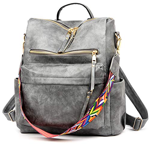 Women's Grey Fashion Backpack, Handbag and Shoulder Bag - Women's Grey Fashion Backpack, Handbag and Shoulder Bag - Travelking