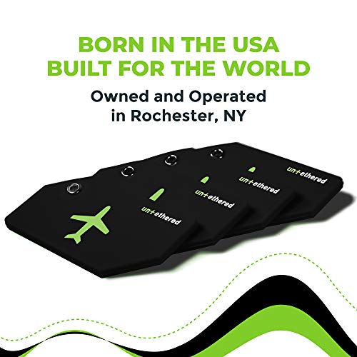 Untethered Luggage Tag Set | 4 Pack Flexible & Bright Silicone - Untethered Luggage Tag Set | 4 Pack Flexible & Bright Silicone - Travelking
