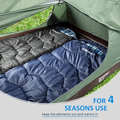 Bessport Flannel Lined Sleeping Bag Winter | 18℉ Extreme Season - Bessport Flannel Lined Sleeping Bag Winter | 18℉ Extreme Season - Travelking
