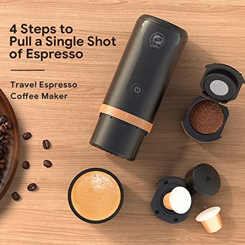 Portable Mini Battery Espresso Machine with 3-4 Mins Self-Heating - Portable Mini Battery Espresso Machine with 3-4 Mins Self-Heating - Travelking