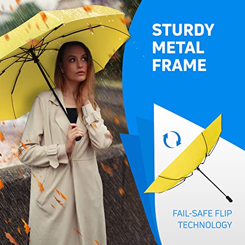 Rain-Mate Compact Travel Umbrella - Auto Open and Close - Yellow - Rain-Mate Compact Travel Umbrella - Auto Open and Close - Yellow - Travelking
