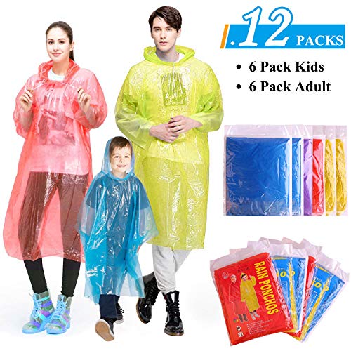 Rain Ponchos for Kids and Adults, Disposable Emergency Rain Ponchos - Rain Ponchos for Kids and Adults, Disposable Emergency Rain Ponchos - Travelking