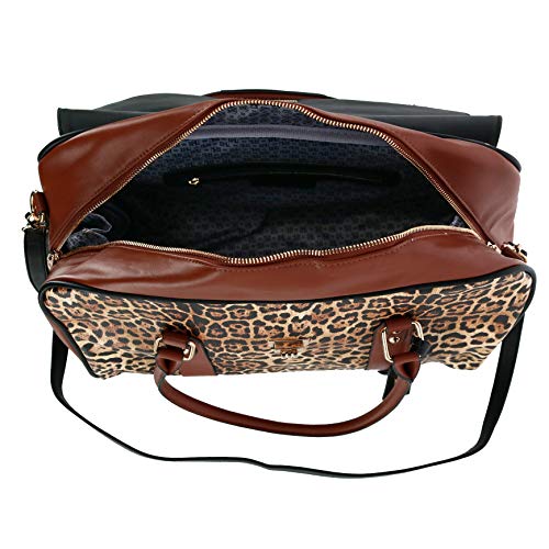 Badgley Mischka Leopard Weekender Tote Travel Bag, Leopard - Badgley Mischka Leopard Weekender Tote Travel Bag, Leopard - Travelking