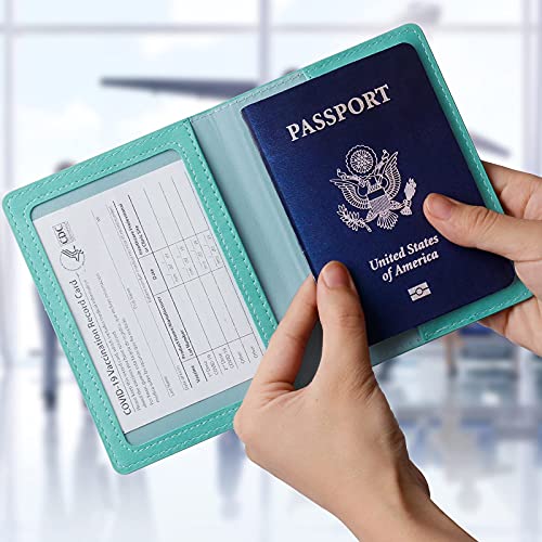 TIGARI Teal Passport and Vaccine Card Holder - Secure Travel Essentials - TIGARI Teal Passport and Vaccine Card Holder - Secure Travel Essentials - Travelking