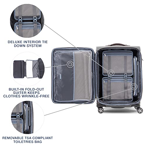 Travelpro Platinum Elite Softside Expandable Luggage, 8 Wheel - Travelpro Platinum Elite Softside Expandable Luggage, 8 Wheel - Travelking