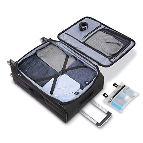 Samsonite Ascella X Softside Expandable Luggage with Spinner Wheels, Black - Samsonite Ascella X Softside Expandable Luggage with Spinner Wheels, Black - Travelking