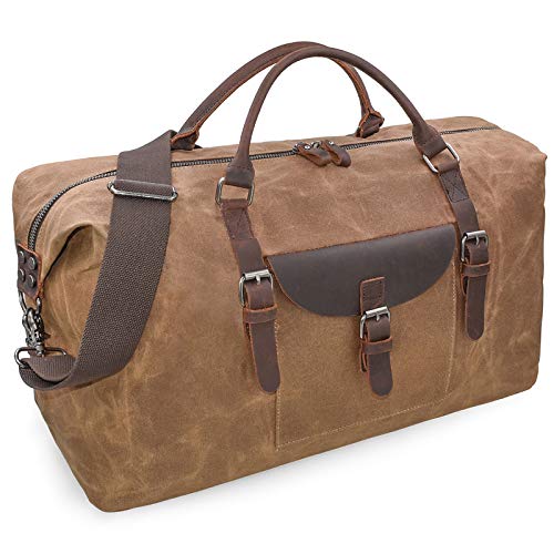 Oversized Travel Duffel Bag Waterproof Canvas Genuine Leather - Oversized Travel Duffel Bag Waterproof Canvas Genuine Leather - Travelking