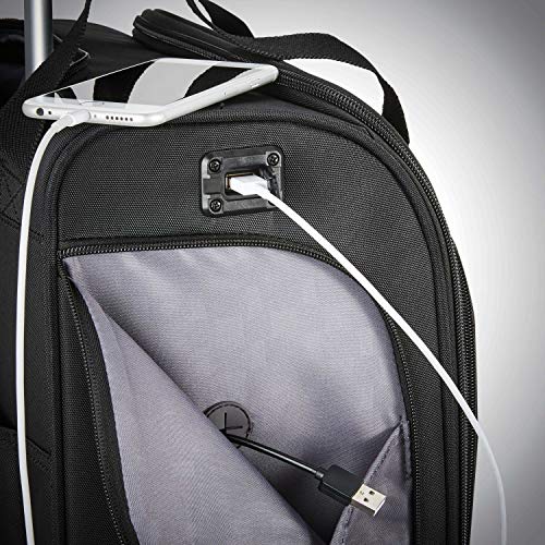 Samsonite Underseat Carry-On Spinner with USB Port, Jet Black - Samsonite Underseat Carry-On Spinner with USB Port, Jet Black - Travelking