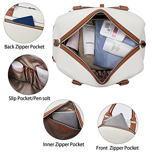 BOSTANTEN Weekender Leather Duffel Bag Carry On Large Tote - BOSTANTEN Weekender Leather Duffel Bag Carry On Large Tote - Travelking