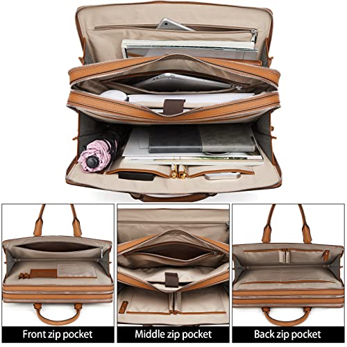 BOSTANTEN Briefcases for Men Leather Laptop Bag 15.6 inch - BOSTANTEN Briefcases for Men Leather Laptop Bag 15.6 inch - Travelking