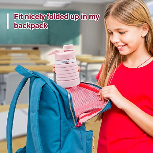 Collapsible Water Bottle Leakproof Valve BPA Free Silicone Foldable Water  Bottle