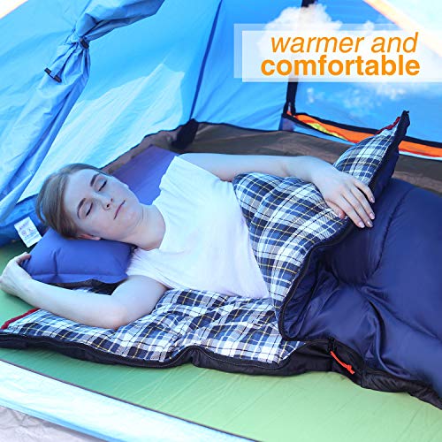 REDCAMP Outdoors Cotton Flannel Sleeping bag for Camping - REDCAMP Outdoors Cotton Flannel Sleeping bag for Camping - Travelking