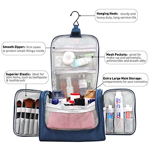 Extra Large Capacity Hanging Toiletry Bag for Men & Women - Extra Large Capacity Hanging Toiletry Bag for Men & Women - Travelking