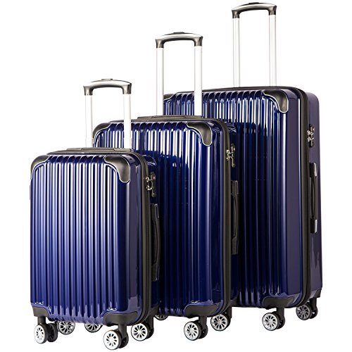 Coolife expandable luggage set 2025