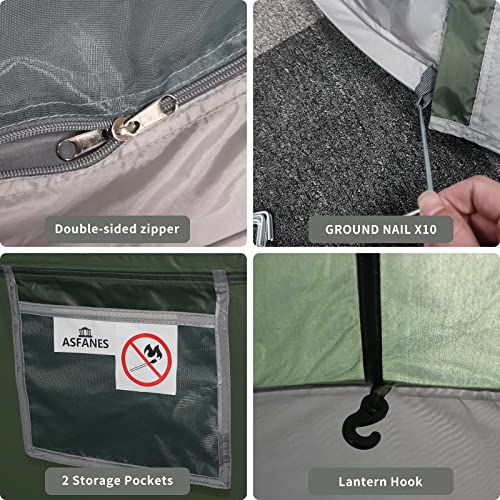 ASFANES Easy Pop Up Tent,4 Person Waterproof Tent Automatic - ASFANES Easy Pop Up Tent,4 Person Waterproof Tent Automatic - Travelking