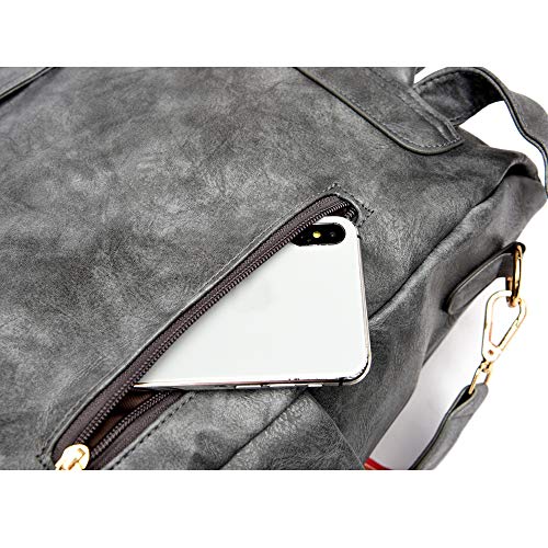 Women's Grey Fashion Backpack, Handbag and Shoulder Bag - Women's Grey Fashion Backpack, Handbag and Shoulder Bag - Travelking