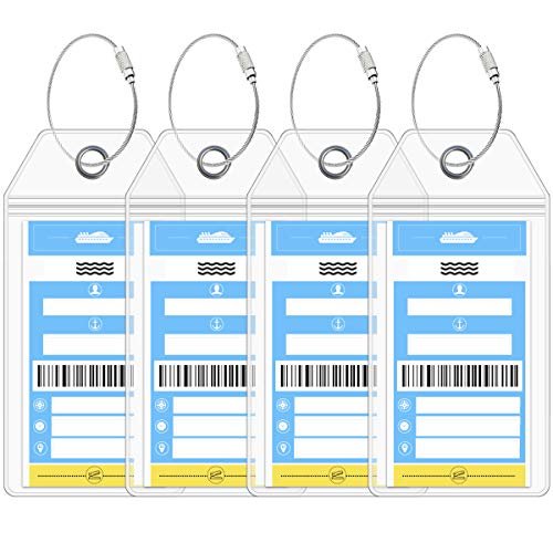 NCL Luggage Tag Holders by Cruise On [4 Pack] Fits Printed - NCL Luggage Tag Holders by Cruise On [4 Pack] Fits Printed - Travelking